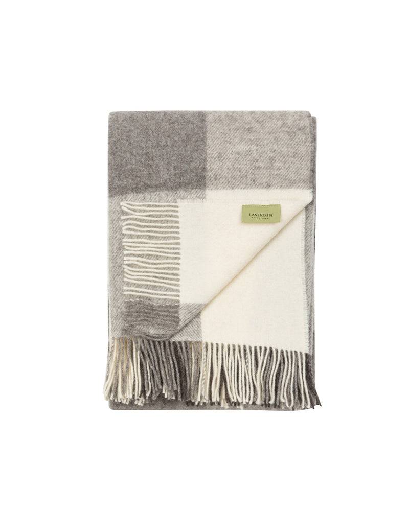 Lanerossi Natural Check plaid in pura lana vergine Pezzi Unici