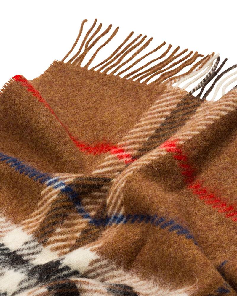 Lanerossi Rossi Check plaid in pura lana Fino Al -60%