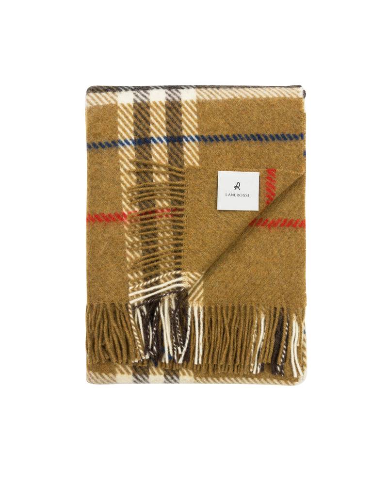 Lanerossi Rossi Check plaid in pura lana Fino Al -60%