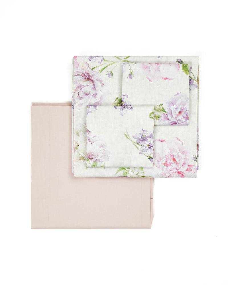 Lanerossi Peonia completo lenzuola in raso di cotone Sconto